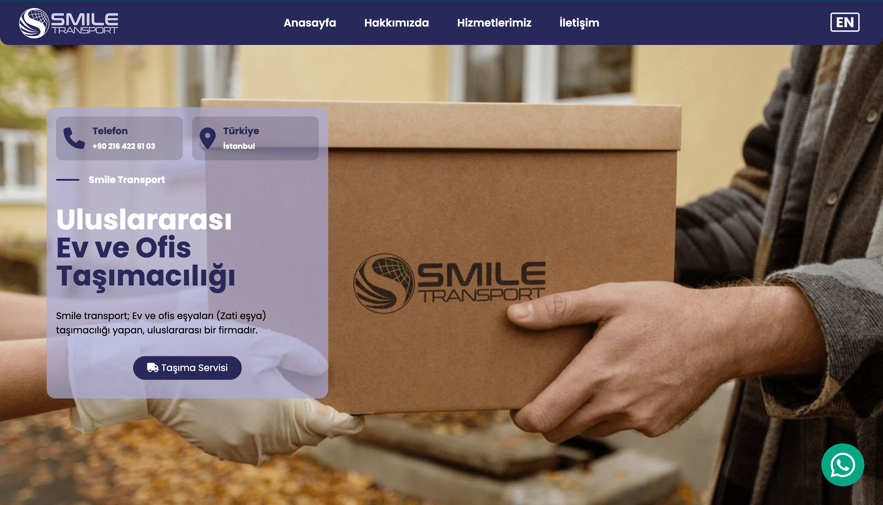 A live screenshot of the website